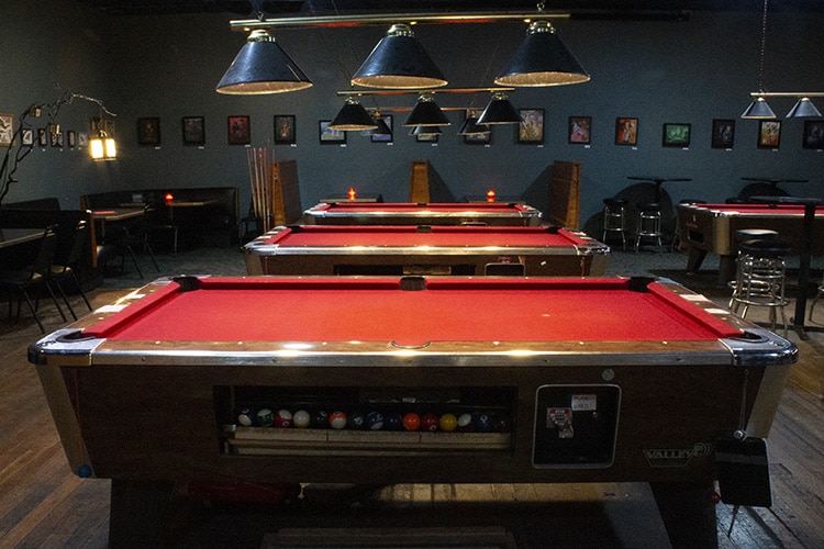 Goodfoot | red felt pool tables