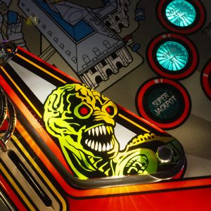 Attack from Mars pinball machine closeup