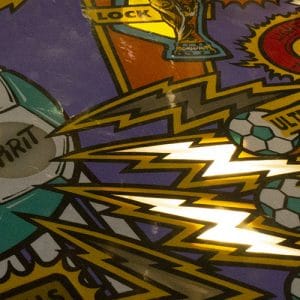 World Cup Soccer pinball closeup