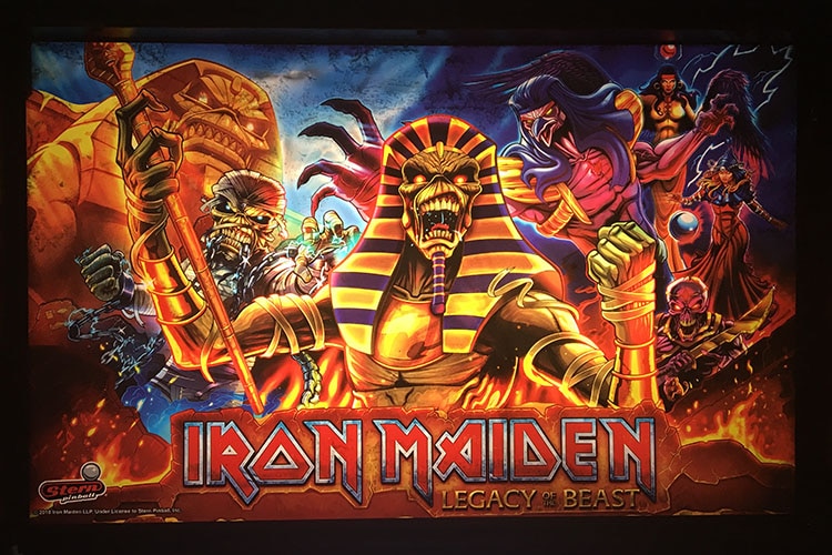 Iron Maiden pinball machine at the Goodfoot