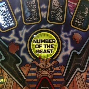 Iron Maiden pinball machine closeup
