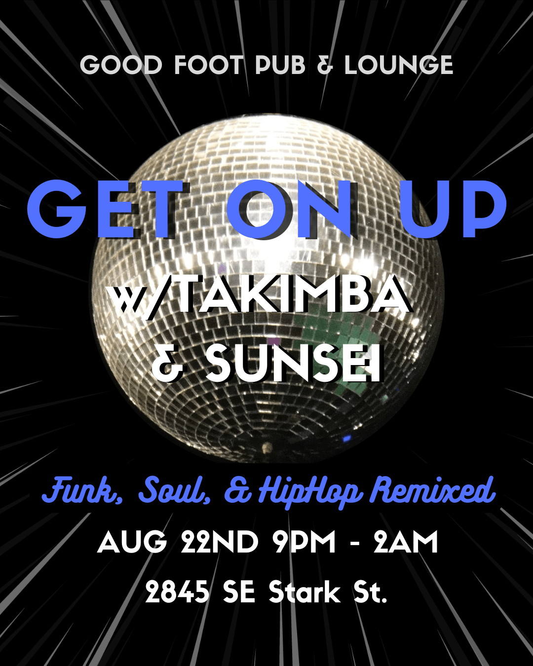 GET ON UP WITH TAKIMBA & FRIENDS (9pm Doors)
